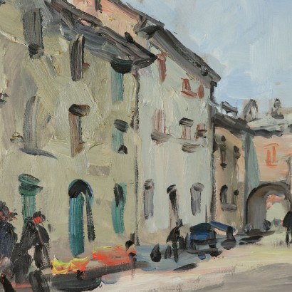 Glimpse of City by Giovanni Da Busnago Oil on Canvas
