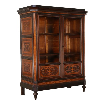 Elegant Armoire- Bibliothèque Bois de Rose Acajou Italie '800