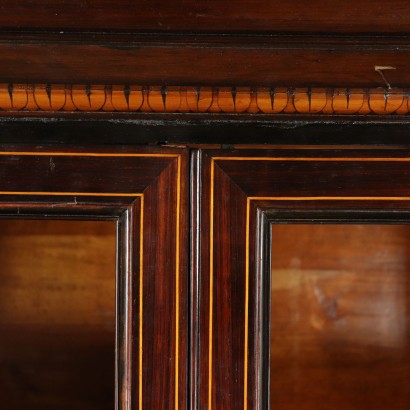 Elegant Armoire- Bibliothèque Bois de Rose Acajou Italie '800