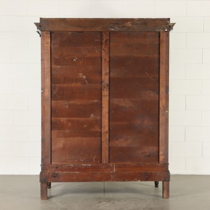 Wardrobe Bookcase Antique Panels Italy Second Half of 1800s