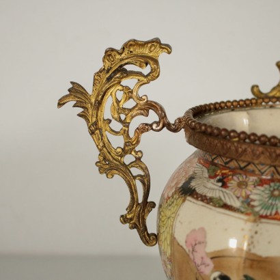 Satsuma Centerpiece Bronze Ceramic Japan First Half of 1900s