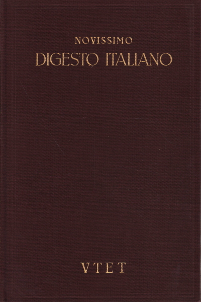 Novissimo digesto italiano. Volume XI: N-ORA