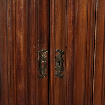 Large Walnut Carved Cupboard Italy First Half 20th Century