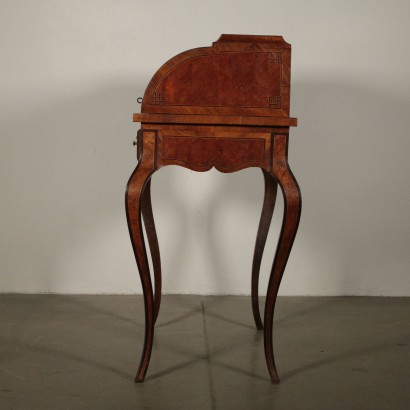 Brazilian Rosewood and Walnut Drop-Leaf Desk Italy Early 20th Century