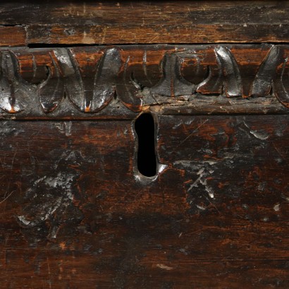Carved Walnut Storage Bench Italy 18th Century