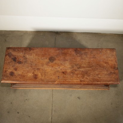 Antique Storage Bench Solid Walnut Italy 18th Century