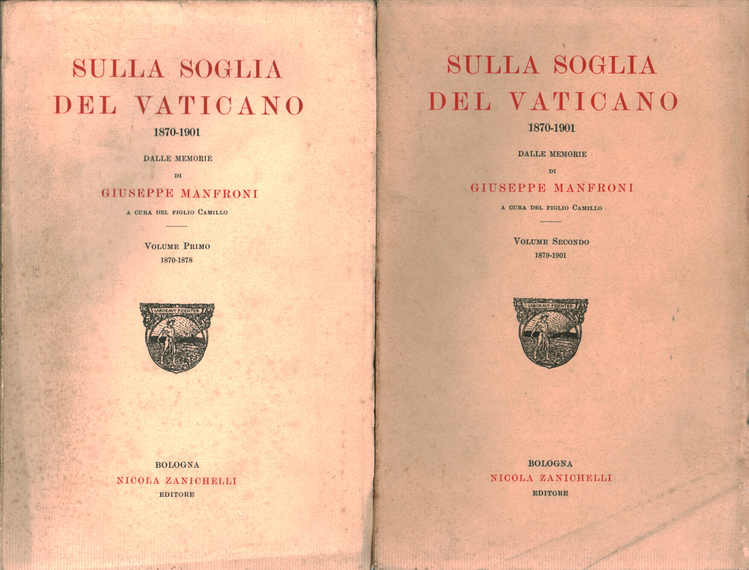 On the threshold of the Vatican 1870-1901 (2 volumes), s.a.