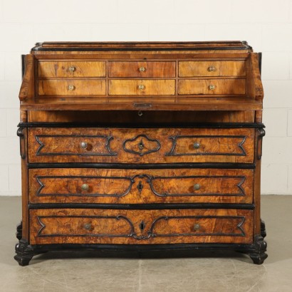 Walnut Burl Drop-Leaf Cabinet Lombardy Italy Mid18th Century