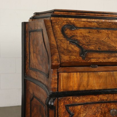 Walnut Burl Drop-Leaf Cabinet Lombardy Italy Mid18th Century