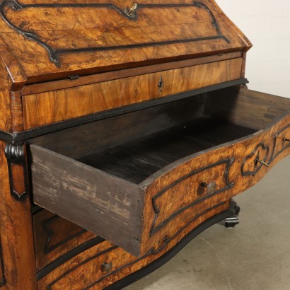 Walnut Burl Drop-Leaf Cabinet Lombardy Italy Mid18th Century