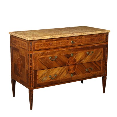 Commode Néo-Classical Erable Bois de Rose Italie Dernier quart '700