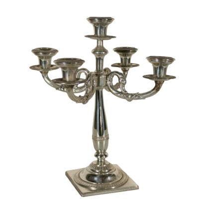 Silver Candlestick Manufactured in Italy Mid 1900s