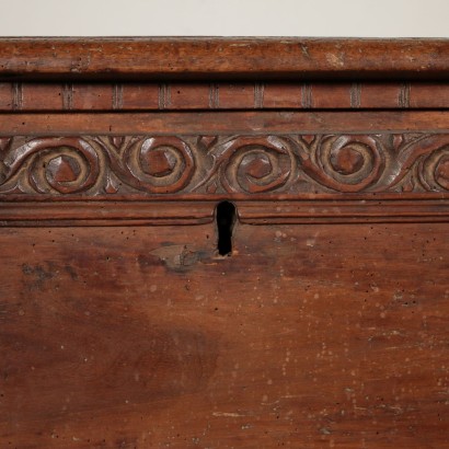 Carved Walnut Storage Bench Italy 18th Century