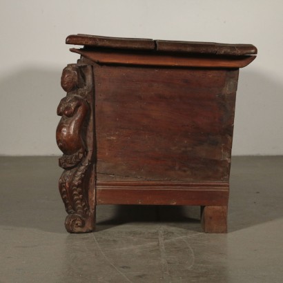 Carved Walnut Storage Bench Italy 18th Century