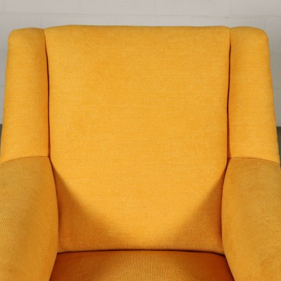 Pair of Armchairs Fabric Upholstery Vintage Italy 1950s-1960s