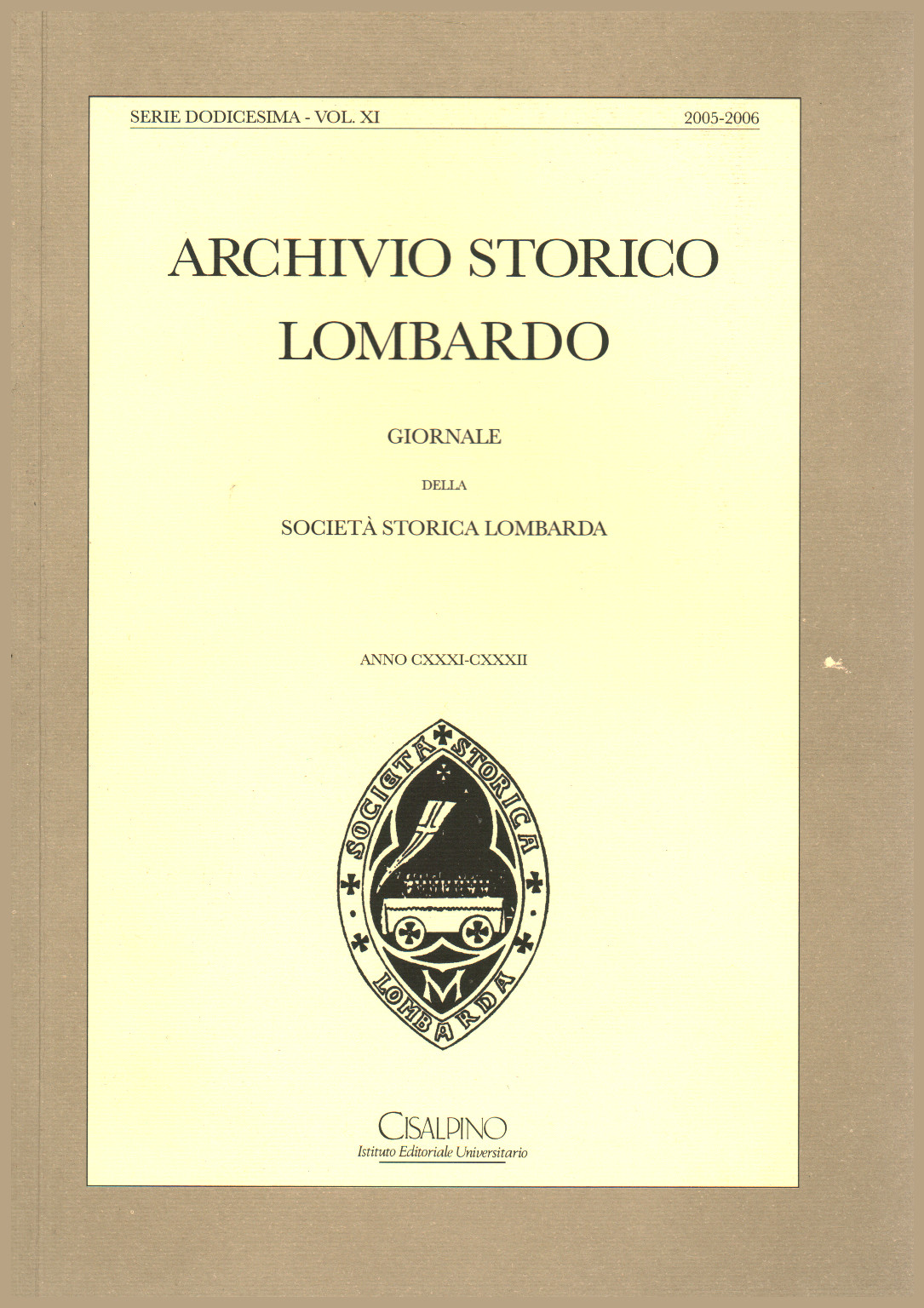 Archivio storico lombardo 2005-2006, s.a.