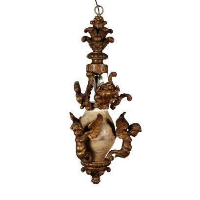 Chandelier Lantern Carved