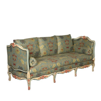 Sofa Bench Lacquered Wood Italy First Half of 1900s