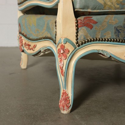 Sofa Bench Lacquered Wood Italy First Half of 1900s