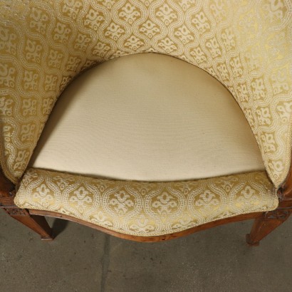 Elegant Fauteuil Noyer Fabriqué en Italie Dernier quart '700