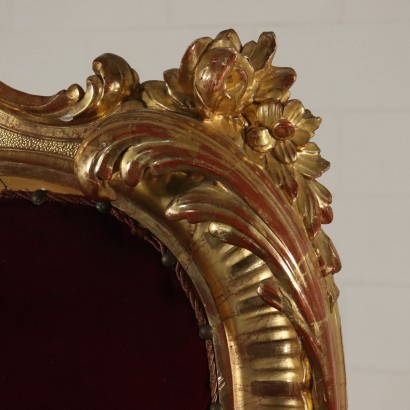 Gilded Serpentine Carved Throne Italy 19th Century