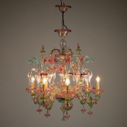 Lustre de Murano Verre Fabriqué en Italie Moitié '900