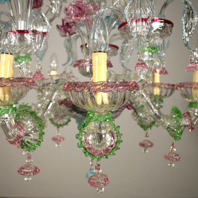 Lustre de Murano Verre Fabriqué en Italie Moitié '900