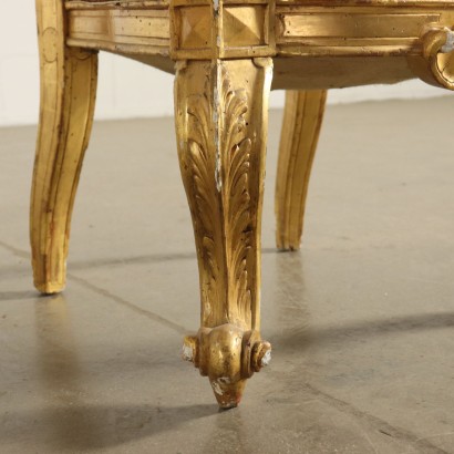 Pair of Gilded Wood Richly Carved Chairs Italy Mid 19th Century