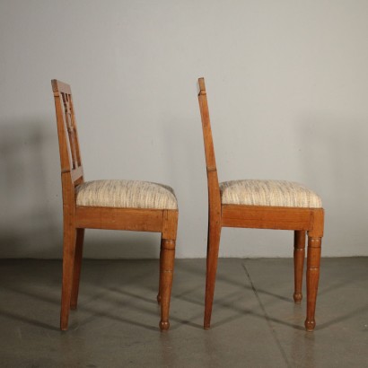 Pair of Neoclassical Cherry Chairs Italy Late 18th Century