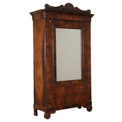 Armoire Réstauration Ronce de Noyer Miroir Italie Deuxième quart '800