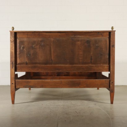 Empire Walnut Double Bed Italy Early 19th Century