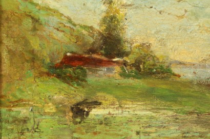 arte del siglo XIX, pintura del siglo XIX, Carlo Follini (1848-1938), Carlo Follini, pinturas de follini, paisajes, paisajes de follini, 800