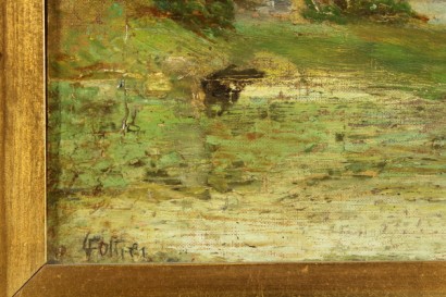 arte del siglo XIX, pintura del siglo XIX, Carlo Follini (1848-1938), Carlo Follini, pinturas de follini, paisajes, paisajes de follini, 800