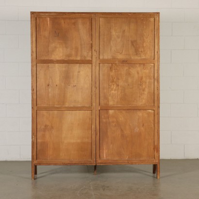 Bookcase Mahogany Veneer Vintage Italy 1950s