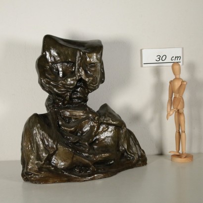 Terracotta Sculpture Dark Patina Second Half of 1900s