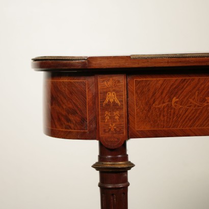 Maple and Rosewood Napoleon III Work Table France Late 19th Century