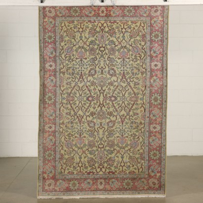 Tapis Lahore Coton Laine Nœud gros Fabrication manuelle Inde Années 90