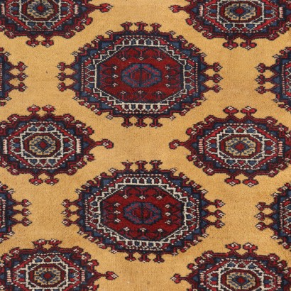 Handmade Bukhara Carpet Pakistan 1980s-1990s