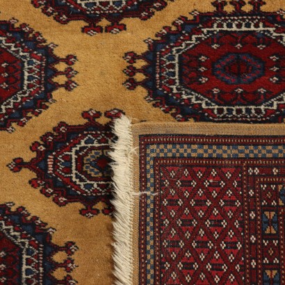 Handmade Bukhara Carpet Pakistan 1980s-1990s