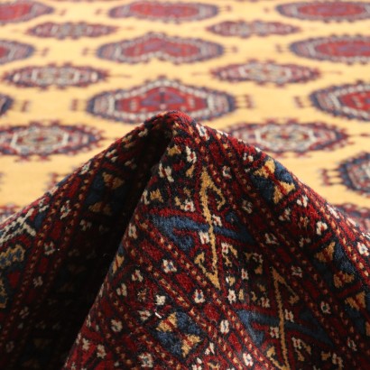 Handmade Bukhara Carpet Pakistan 1980s-1990s