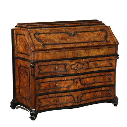 Walnut Burl Drop-Leaf Cabinet Lombardy Italy Mid18th Century