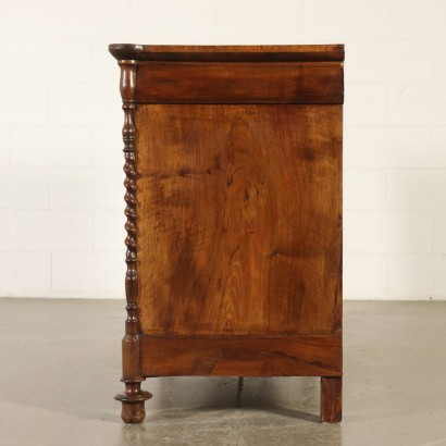 Commode Lombard Dalle de Noyer Fabriqué en Italie Moitié '800