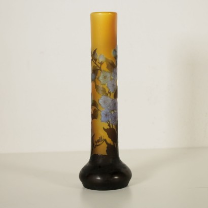 Vase Galle Style Opaque Yellow Glass France 20th Century