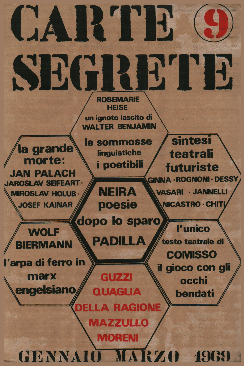 Carte segrete 9, anno III, gennaio-marzo 1969, s.a.