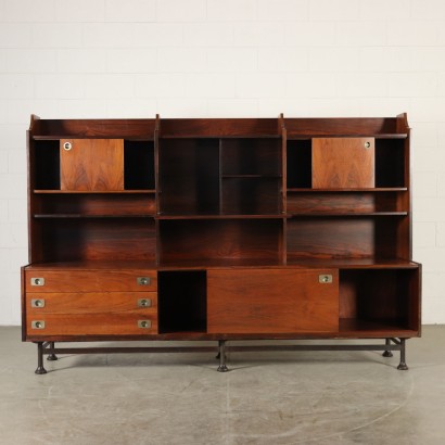 Cupboard Rosewood Veneer Vintage Italy 1960s