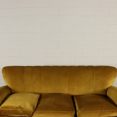 Sofa Velvet Upholstery Vintage Italy 1940s-1950s