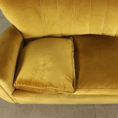 Sofa Velvet Upholstery Vintage Italy 1940s-1950s