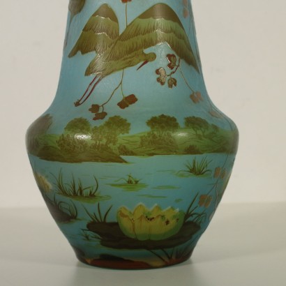 Vase Style Daum Nancy Verre polychromie France '900