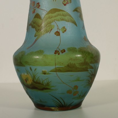 Vase Style Daum Nancy Verre polychromie France '900