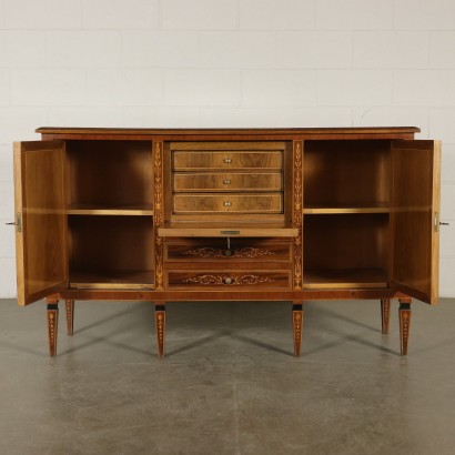 Neoclassical Cupboard Maple Mahogany Italy Mid 1900s